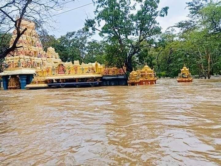 வெள்ளத்தில் மூழ்கிய செல்லக் கதிர்காமம் பிள்ளையார் கோயில்