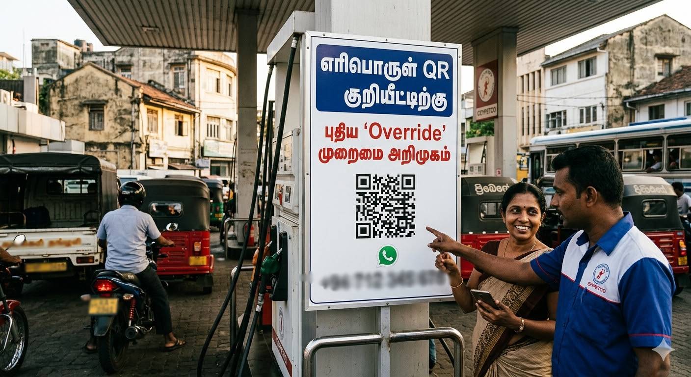எரிபொருள் QR குறியீட்டிற்கு புதிய ‘Override’ முறைமை அறிமுகம்