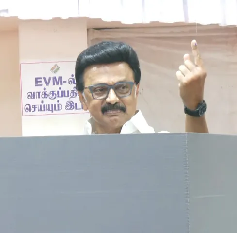 வாக்களித்தார் முதலமைச்சர் மு.க.ஸ்டாலின்