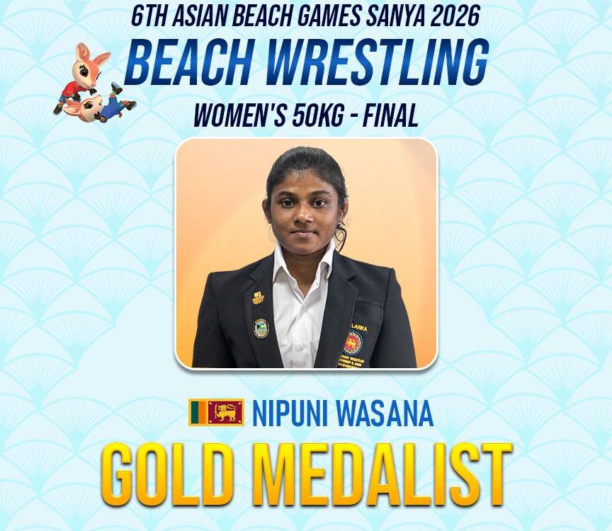 ஆசிய கடற்கரை விளையாட்டில் நிபுணி வாசனாவுக்கு தங்கப் பதக்கம்