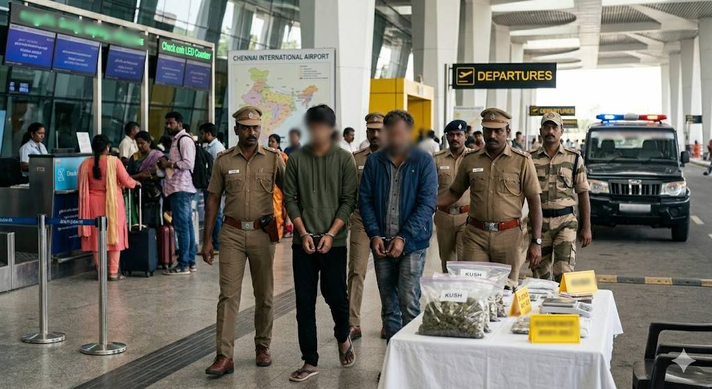 கட்டுநாயக்க விமான நிலையத்தில் 14 கோடி ரூபா பெறுமதியுள்ள போதைப்பொருளுடன் இருவர் கைது
