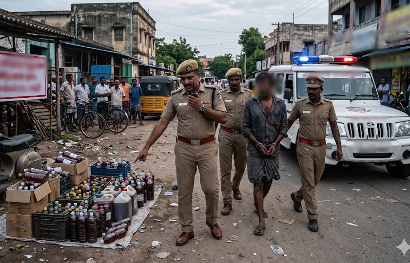 சட்டவிரோத மதுபானத்துடன் ஒருவர் கைது சட்டவிரோத மதுபானத்துடன் ஒருவர் கைது