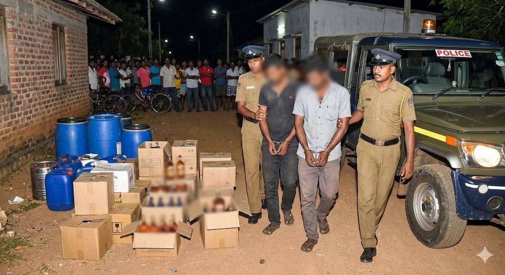 சட்டவிரோத மதுபானத்துடன் மூவர் கைது சட்டவிரோத மதுபானத்துடன் மூவர் கைது