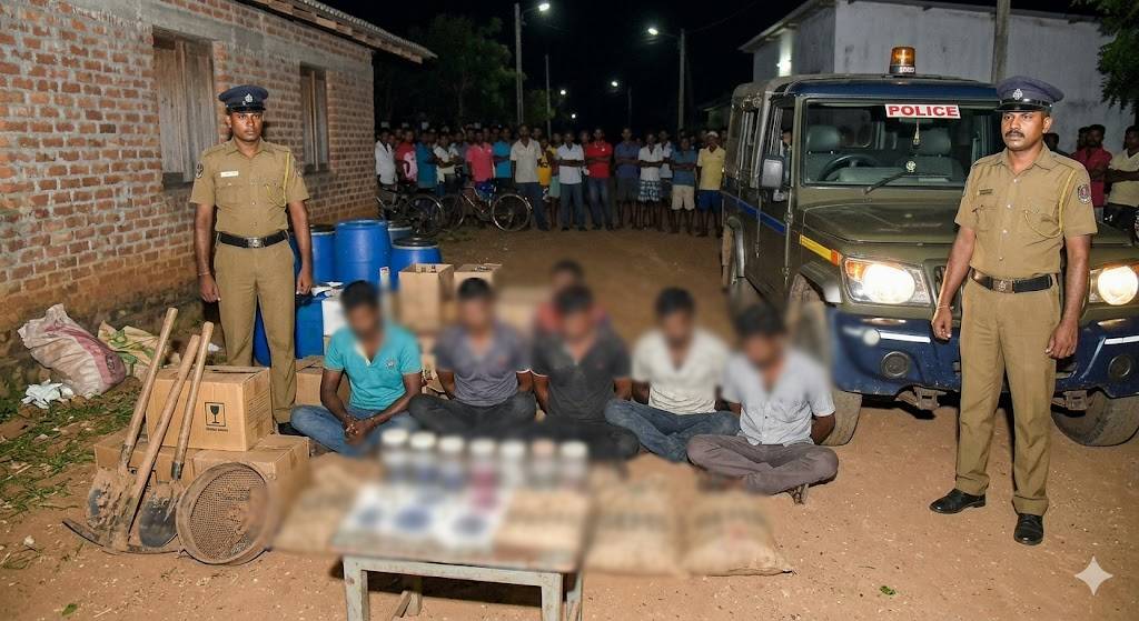 அனுமதியின்றி மாணிக்கக்கல் அகழ்வு : 7 பேர் கைது