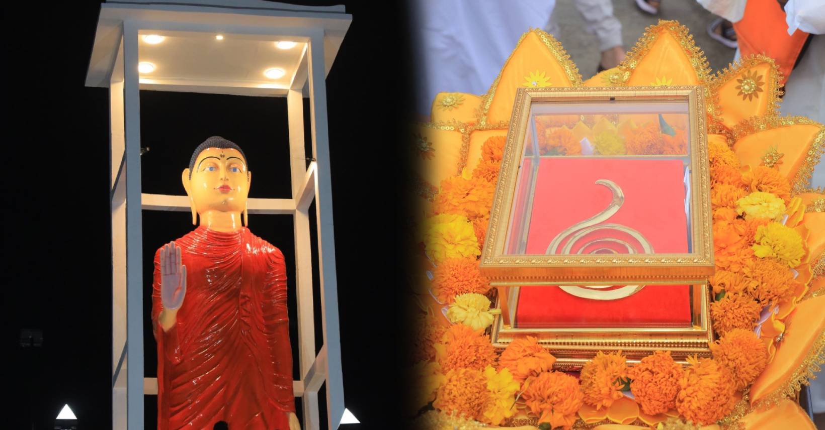 நயினாதீவு ரஜமஹா விகாரையில் 88 அடி உயர புத்த சிலை திறந்து வைப்பு