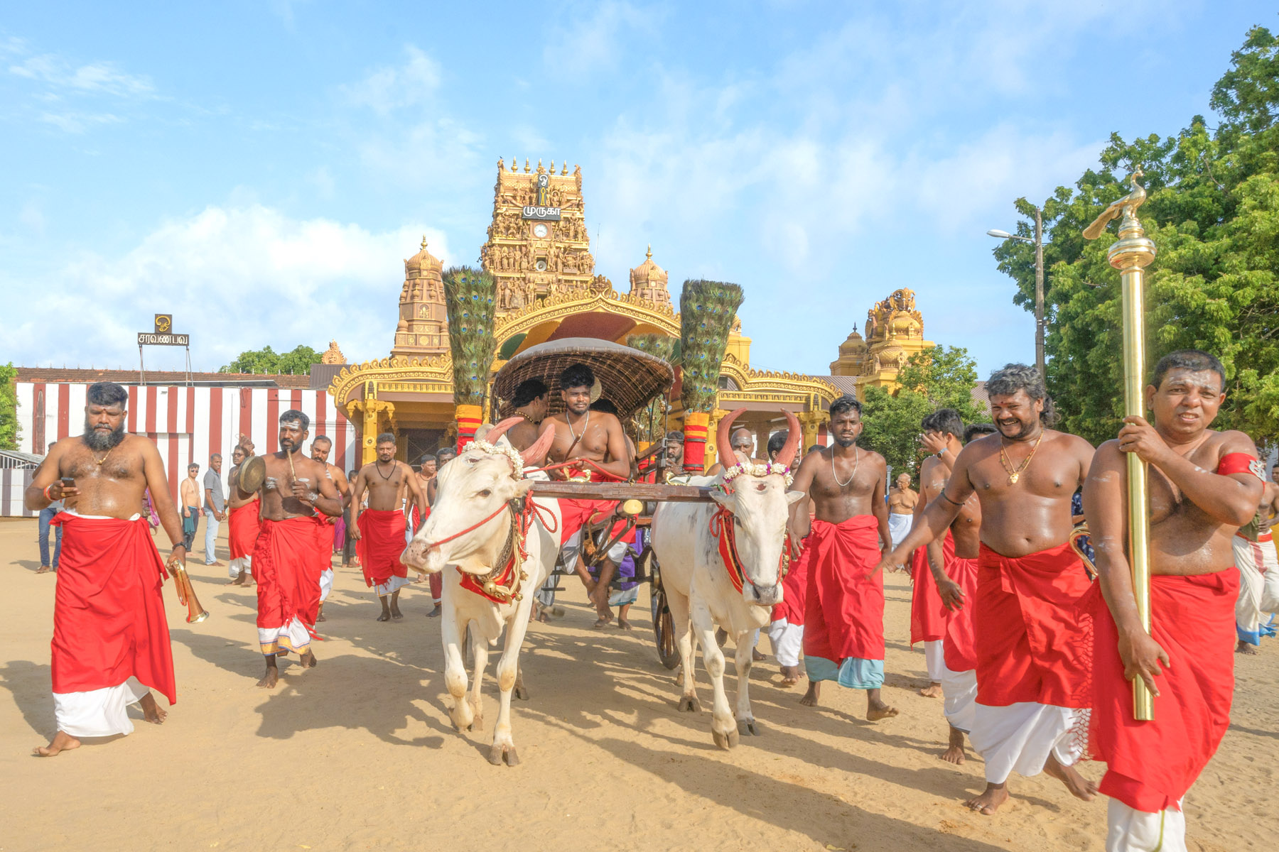 நல்லூர் கந்தசுவாமி ஆலயத்தின் வருடாந்தப் திருவிழாவிற்கான கொடிச்சீலை வடிவமைப்பாளர்களிடம் காளாஞ்சி கையளிக்கும் நிகழ்வு